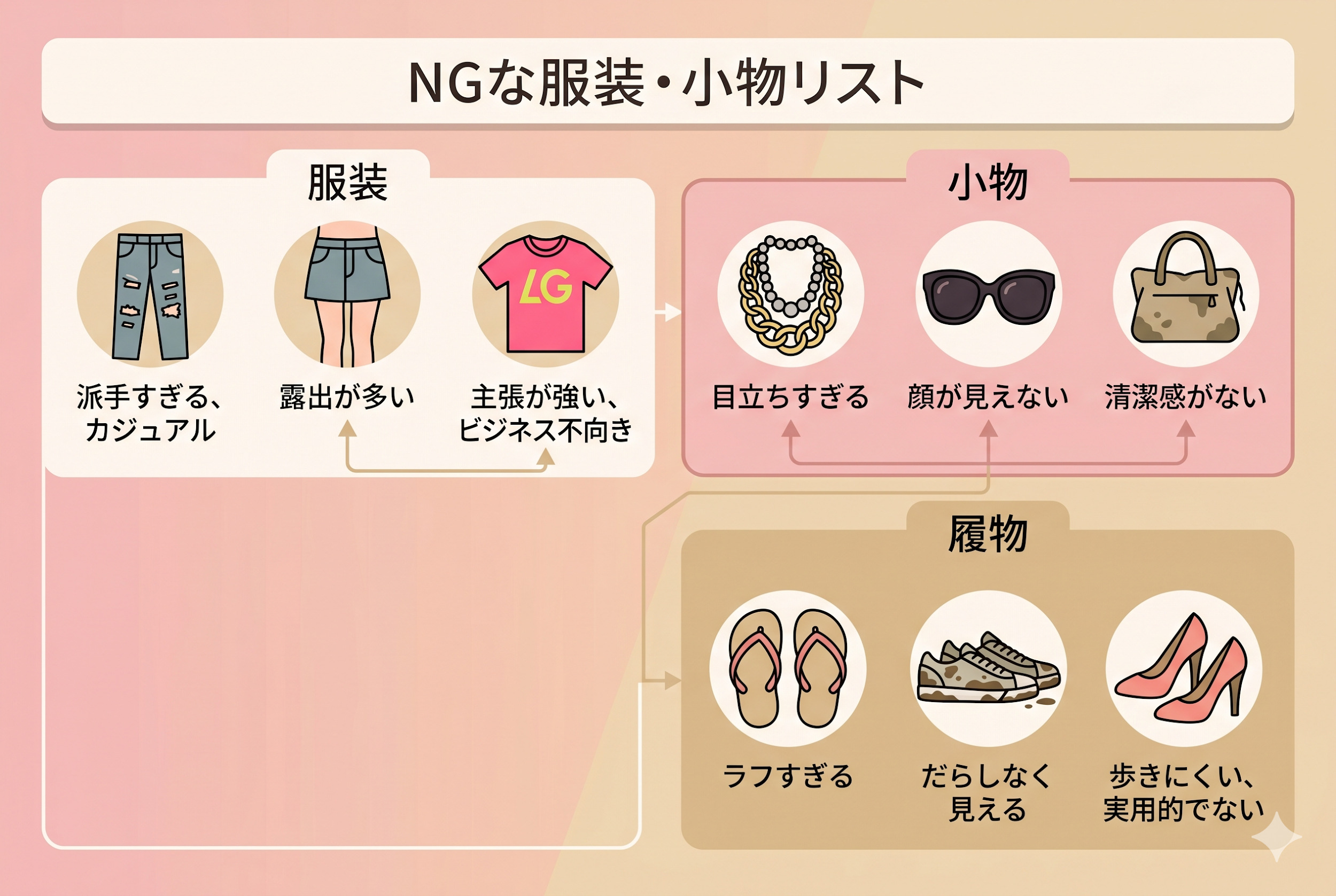 NGな服装・小物リスト