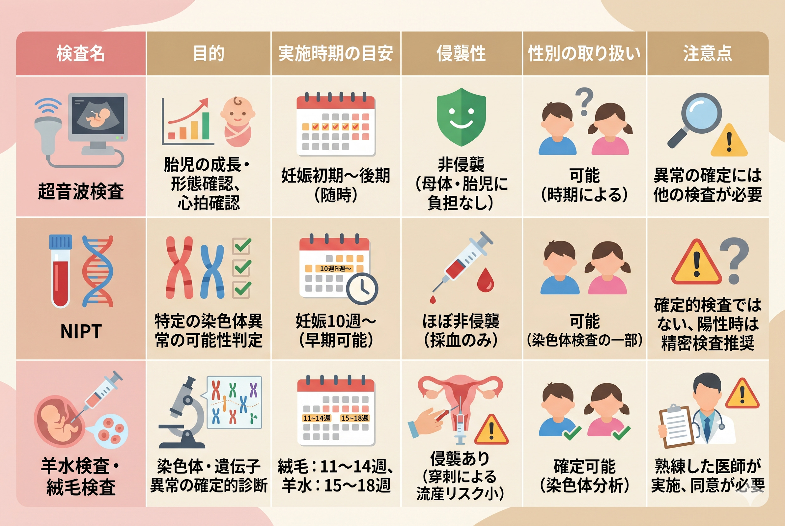 性別を判定する3つの主な方法と違い